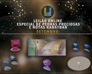 Leilão Online Especial de PEDRAS PRECIOSAS e NOTAS KARATBAR