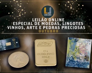 Leilão Online Especial MOEDAS, LINGOTES, VINHOS, ARTE e PEDRAS PRECIOSAS - Outubro 2021