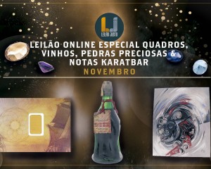 Leilão Online Especial Quadros, Vinhos, Pedras Preciosas & Notas KaratBar - Novembro 2021