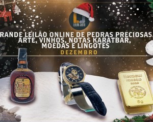 Grande Leilão Online de Pedras Preciosas, Arte, Vinhos, Notas KaratBar, Moedas e Lingotes de Dezembro 2021