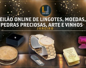 Leilão Online de Lingotes&Moedas em Ouro, Pedras Preciosas, Arte e Vinhos - Janeiro 2022