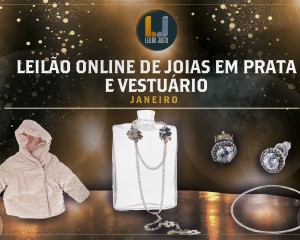 Leilão Online de Joias em Prata & Vestuário - JAN 2022