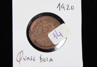 Moeda 5 centavos BRONZE 1920 RARA