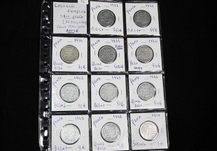 Colecção completa 11 moedas 5$00 em PRATA 1931-1951