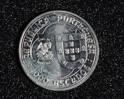 Moeda em PRATA 500$00 Banco de Portugal 1846-1996