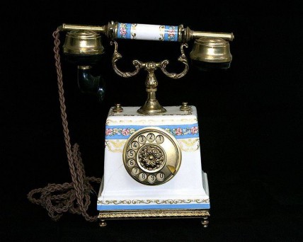 Telefone antigo em porcelana, AC decor PARIS