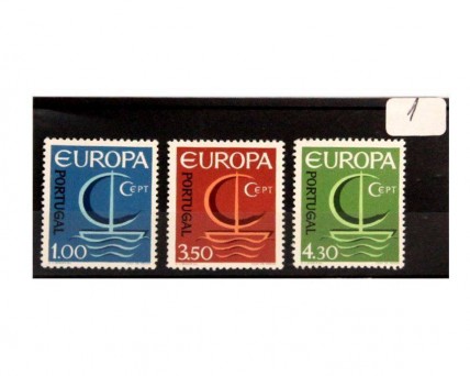  Série completa de Selos composta por 3 Valores alusiva á Europa CEPT-1966