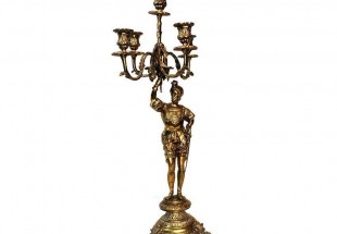 Candelabro em Bronze Dourado