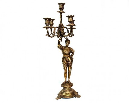 Candelabro em Bronze Dourado