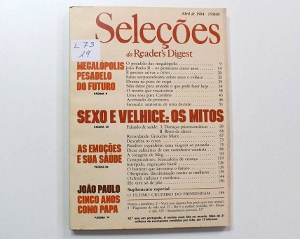 Seleções do Rider's Digest  Abril de 1984.