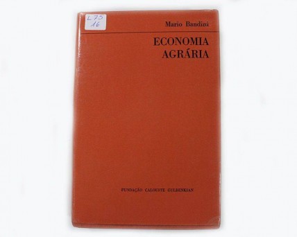 Livro Antigo. ECONOMIA AGRÁRIA.