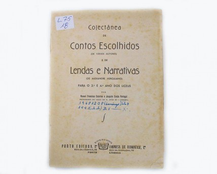 Livro Antigo. COLECTÂNIA DE CONTOS ESCOLHIDOS,