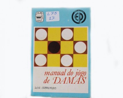 Livro Antigo. MANUAL DO JOGO DE DAMAS.