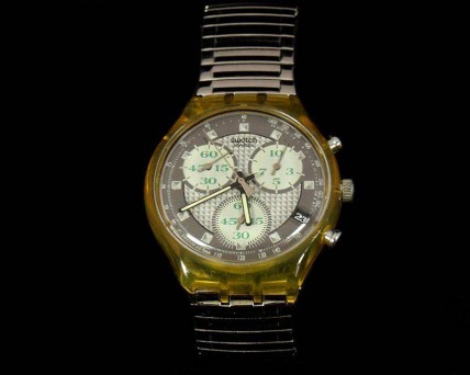 Relogio de pulso Swatch Chrono Swiss made Transparente