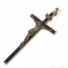 Crucifixo Antigo em Metal com Cristo em Bronze