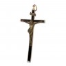 Crucifixo Antigo em Metal com Cristo em Bronze