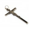 Crucifixo Antigo em Metal com Cristo em Bronze