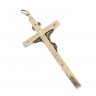 Crucifixo Antigo em Metal com Cristo em Bronze