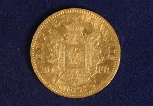 Moeda de OURO Francesa de 20 Francos