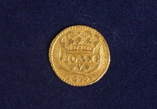 Moeda em OURO de 400 Reis, D. João V - Pinto de 1743