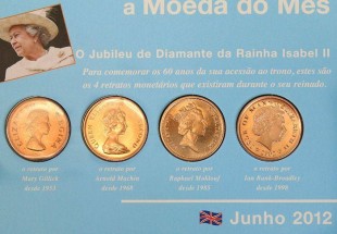 4 Moedas da Rainha Isabel II