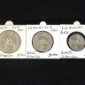 3 Moedas em PRATA 5$ 10$ e 20$ escudos de 1960