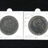 2 Moedas de 100 Pesetas em PRATA de 1966