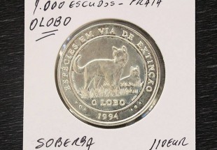 Moeda em PRATA 1000$ Escudos de 1994 'O Lobo'