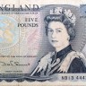 Nota de Five Pounds do Bank of England