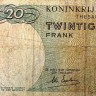 Nota de Twintig Frank do Koninkrijk Belgie