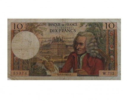 Nota de Dix Francs do Banque de France