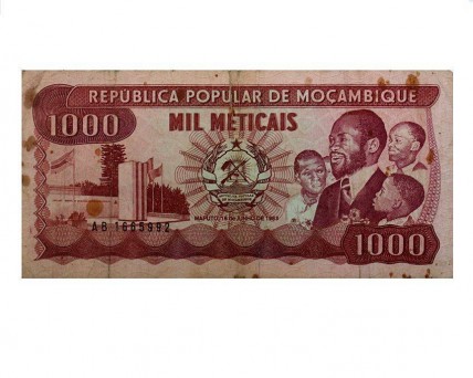 Nota de Mil Meticais da República Popular de Moçambique