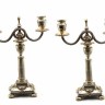 Par de Candelabros em Prata Javali II