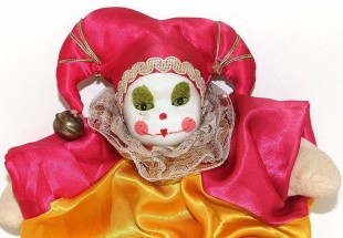 Boneca em Porcelana 'Bobo da Corte'