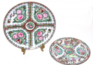 Conjunto de Pratos em Porcelana Chinesa