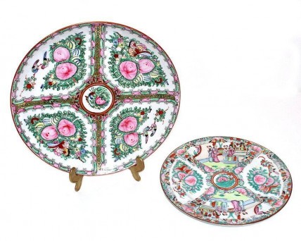 Conjunto de Pratos em Porcelana Chinesa