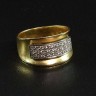 Anel em Ouro Amarelo  (19,2 Quilates) e Diamantes