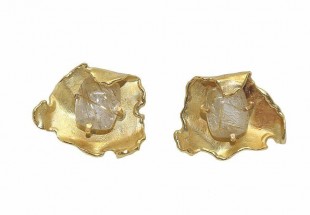 Brincos em Ouro (19,2 Quilates) e Citrino Quartz