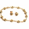 Conjunto de Pulseira e Brincos em Ouro (19,2 Quilates)