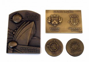 Conjunto de Medalhas Comemorativas em Bronze