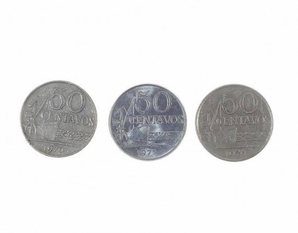 Conjunto de Três Moedas 