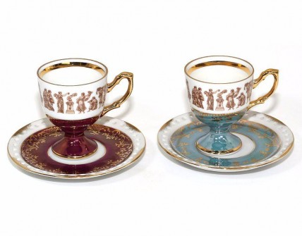 Conjunto de Duas Chávenas de Café 'OHASHI CHINA'