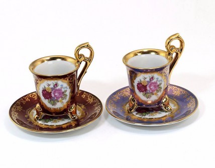 Conjunto de Duas Chávenas de Café 'OHASHI CHINA'