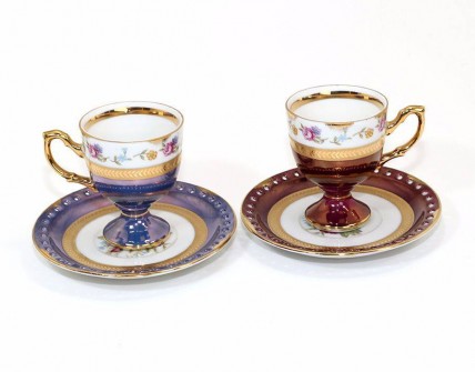 Conjunto de Duas Chávenas de Café 'OHASHI CHINA'