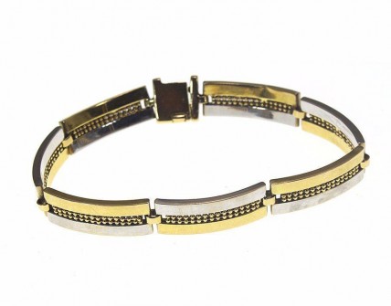 Pulseira em Ouro Amarelo e Ouro Branco (19.2 Quilates)