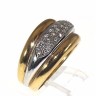 Anel em OURO BRANCO/AMARELO (19,2 kl) DIAMANTES