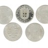  5 Moedas Comemorativas de 50$00 Prata