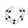 Pulseira em Ouro 18 k e Pedras Lapis Lazulis