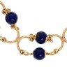 Pulseira em Ouro 18 k e Pedras Lapis Lazulis