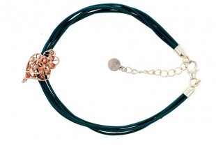 Pulseira em Couro e Prata 925